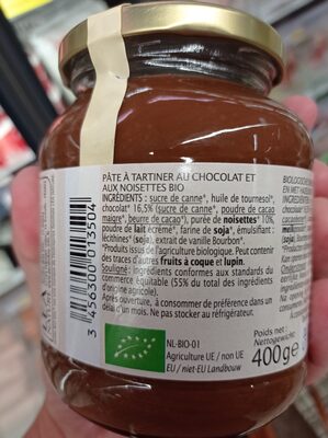 Pâte à tartiner chocolat noisette