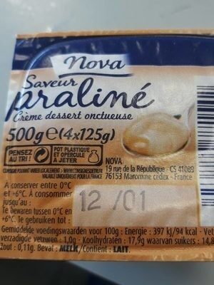 Creme déssert praliné