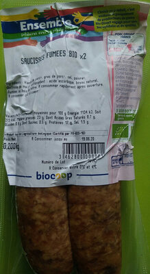 Saucisses Fumées bio, de Porc