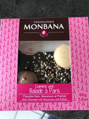 Tablette Région Parisienne Noir Macarons 80 g