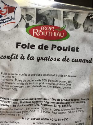 Foies De Poulets Confits