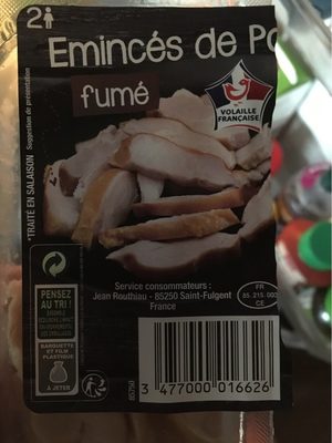 Emincés de poulet fumé