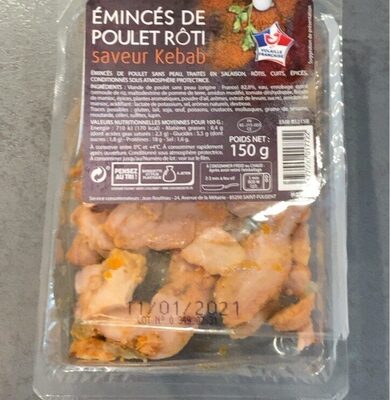 Émincés de poulet rôti saveur kebab