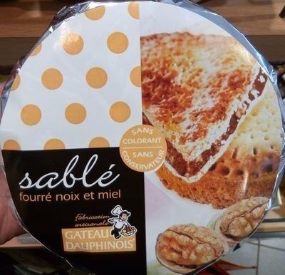 Sablé fourré noix et miel