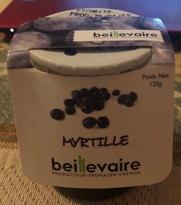 Yaourt nature sur fruits Myrtille