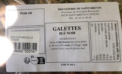 Galettes Blé Noir