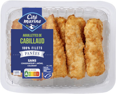Aiguillettes de cabillaud MSC panées - 420g - Frais
