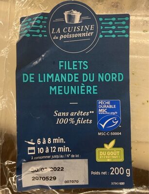 filets de limande du nord meunière
