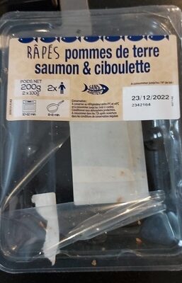 Râpés de pommes de terre au saumon et ciboulette