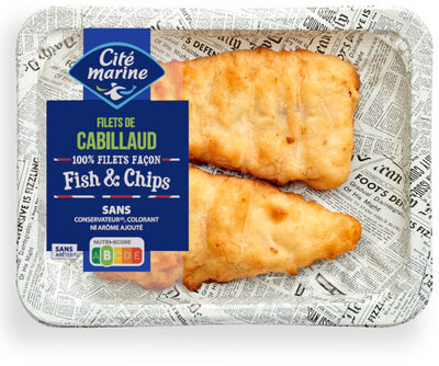 Filets de cabillaud façon fish & chips - 200g- Frais