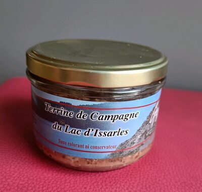 Terrine du lac d'issarles , le pot en verre de 180 gr