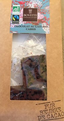 Chocolatau lait bio cassis