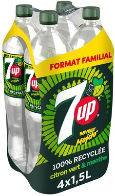 7UP saveur mojito citron vert & menthe format familial lot de 4 x 1,5 L