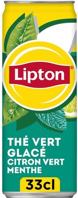 Lipton Thé vert glacé saveur citron vert menthe 33 cl