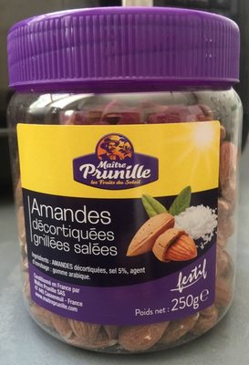 Amandes decortiquees grillees salees