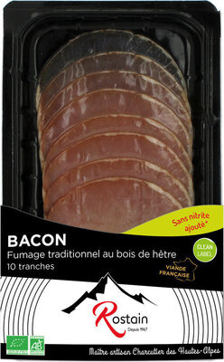 Bacon tranché - Fumage traditionnel au bois de hêtre