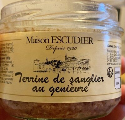 Terrine de sanglier au genièvre