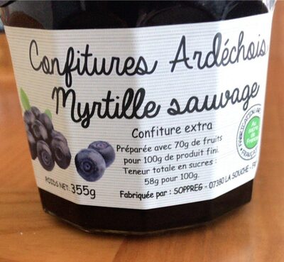 Confiture myrtille sauvage
