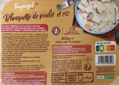Blanquette de poulet et riz