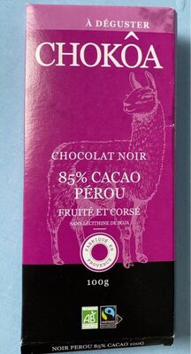 Chocolat noir 85% cacao Pérou