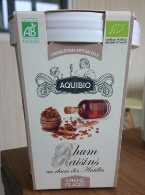 Crème glacée rhum raisin