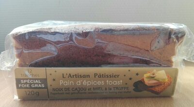 Pain d'épices toast noix de cajou et miel à la truffe
