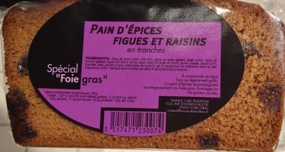 Pain d'épices figues raisins