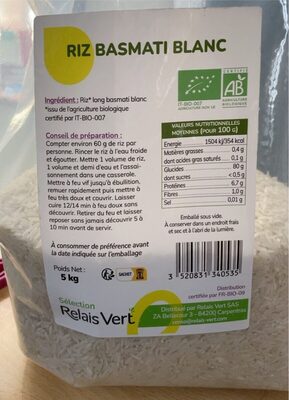 Riz basmati blanc