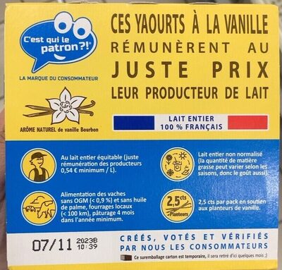 Yaourt vanille