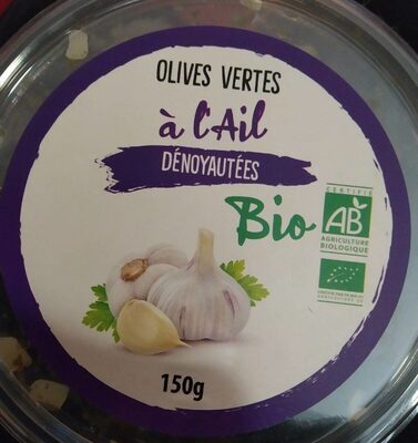 Olives vertes à l'ail dénoyautées