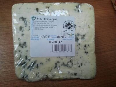 Bleu auvergne AOP pasteurisé 28%MG 200G