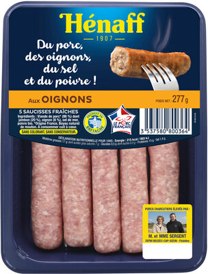 Saucisses aux oignons Hénaff x5