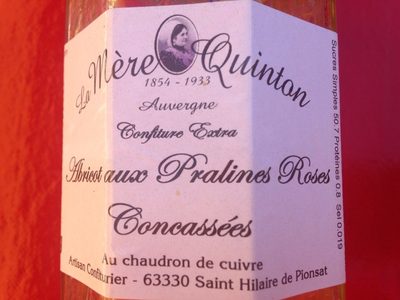 Confiture Extra Abricot aux Pralines Roses Concassées