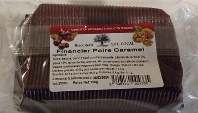 Financier poire caramel