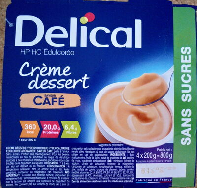 Crème dessert saveur café