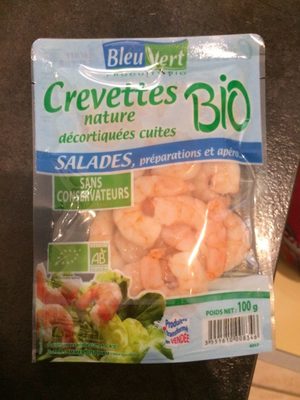 Crevette Bio nature décortiquées cuites