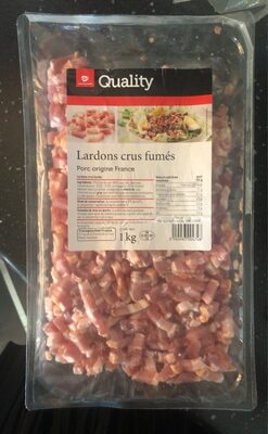 Lardons crus fumés