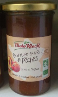 Confiture extra de pêche bio