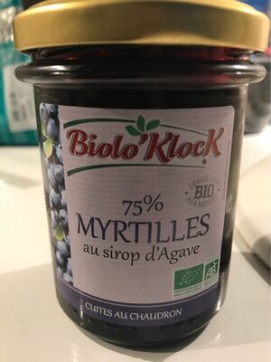 75 % Myrtilles au sirop d'agave