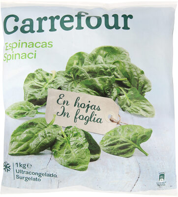 Espinacas en hoja porción