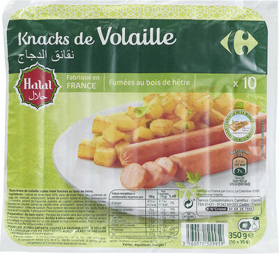 Knacks de Volaille fumées au bois de hêtre