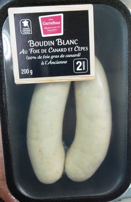 Boudin blanc à l'ancienne AU FOIE GRAS DE CANARD et aux cèpes (20% de foie gras)