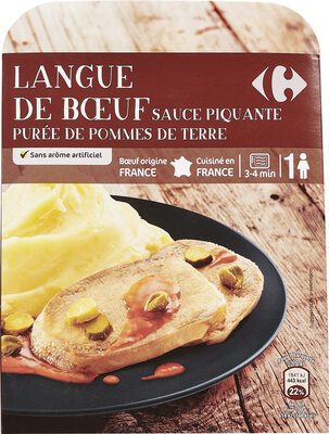 Langue de boeuf sauce piquante Purée de pommes de terre