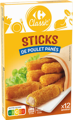 Sticks de poulet panées