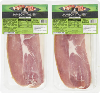 JAMBON ITALIEN* * Fabriqué en Italie à partir de viande de porc d'origine Union Européenne