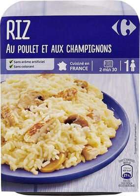 Riz au poulet et aux champignons