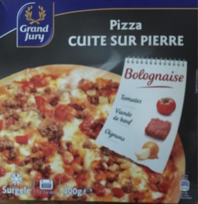 Pizza cuite sur pierre Bolognaise