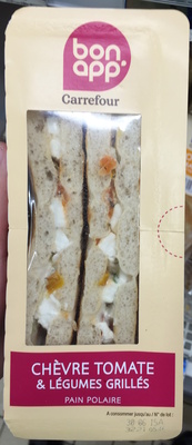 Bon app Chèvre Tomate & Légumes Grillés sandwich au pain spécial polaire