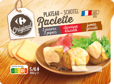 PLATEAU Raclette 3 poivres - classique - fumée
