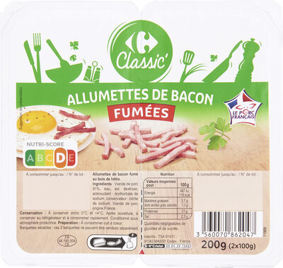 Allumettes de Bacon Fumées